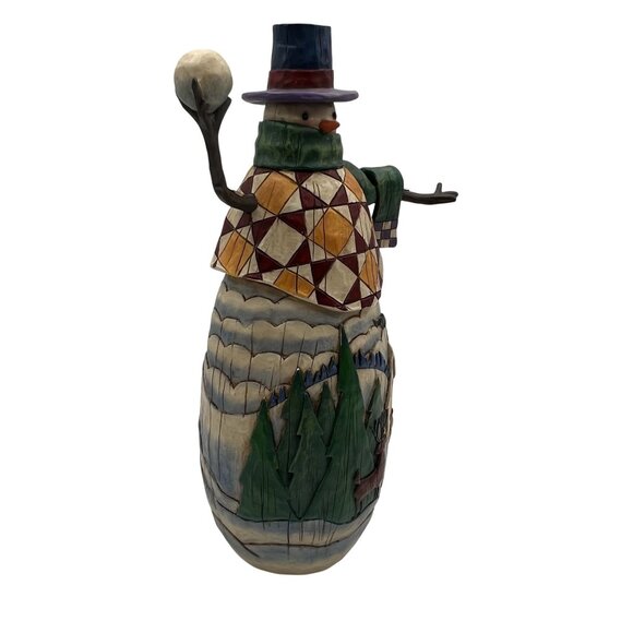 Jim Shore SIGNED 2004 Collectors Heartwood Creek 12" Winter Mischief Snowman - Picture 9 of 12